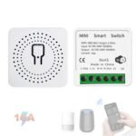 1 x Mini Wifi Smart Switch 16A, Control Remoto para Domótica, Módulo de Interruptor Compatible con Google Home, Alexa, Tuya, SmartLif