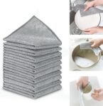 (10 piezas) Estropajo de Aluminio – Paños de Limpieza para Suciedad Difícil, Paños de Limpieza Reutilizables (Doble Capa), Estropajos de Cocina, Paños de Alambre Multiusos.