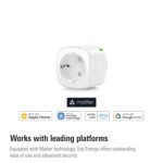 Eve Energy (Matter) Enchufe inteligente, aplicación y control de voz, 100% privacidad, materia e hilo, compatible con Apple Home, Alexa, Google Home, SmartThing, requiere enrutador Edge Thread