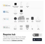 Eve Energy (Matter) Enchufe inteligente, aplicación y control de voz, 100% privacidad, materia e hilo, compatible con Apple Home, Alexa, Google Home, SmartThing, requiere enrutador Edge Thread