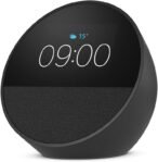 Nuevo Amazon Echo Spot (modelo 2024) | Reloj despertador inteligente con sonido de calidad y Alexa | Negro