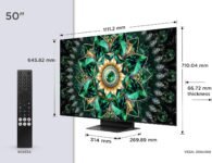 50Q7C 50″ QD-Mini LED, 4K HDR Premium 2600, Smart TV con Google TV (Dolby Vision IQ & Atmos, CrystGlow HVA Panel, Motion Clarity Pro 144Hz, Game Master) (Clase de eficiencia energética F)