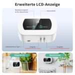 Sistema de riego automático de plantas Riego por goteo Riego por goteo para plantas de interior Riego con tubo de 10 m, antisifón, 10 goteros para invernaderos de interior y