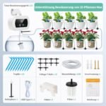 Sistema de riego automático de plantas Riego por goteo Riego por goteo para plantas de interior Riego con tubo de 10 m, antisifón, 10 goteros para invernaderos de interior y