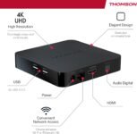 THOMSON Google TV Streaming Box 240, 4K UHD, Google Assistant, Google Cast, Wi-Fi, Bluetooth 5.0, HDMI 2.1, Dolby Atmos, Dolby Digital+, HDR10, 2GB RAM, 8GB Memoria