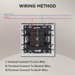 BSEED Enchufe de pared con cristal, enchufes empotrables estándar, instalación con gancho, seguridad infantil, serie E, 1 enchufe, 86 mm, color blanco