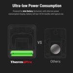 ThermoPro TP49 Higrómetro digital pequeño, termómetro interior para monitorear la medición de temperatura y humedad, para comodidad en la oficina y el hogar, termómetro para reptiles