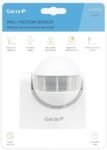 Garza – Detector de movimiento por infrarrojos orientable para interior y exterior, Protección IP44, tiempo y brillo regulables, Ángulo de detección 180°, Blanco