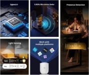 SONOFF Sensor de presencia humana Zigbee SNZB-06P, sensor de movimiento inteligente con onda centimétrica de radar de 5,8 GHz, requiere ZBBridge-P, compatible con Alexa, Google Home