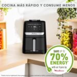 Moulinex Easy Fry Silence, Freidora de aire, Cesta de almacenamiento de 5L, Tecnología silenciosa, Sistema de fácil limpieza y almacenamiento, 10 programas, Negro, EZ5528F0