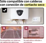 Termostato de Batería WiFi de 2 Cables para Control de Calderas de Gas Termostato Tuya Programable Diariamente, Compatible con Google Voice Control y Alexa.W506 3A