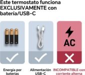 Termostato de Batería WiFi de 2 Cables para Control de Calderas de Gas Termostato Tuya Programable Diariamente, Compatible con Google Voice Control y Alexa.W506 3A