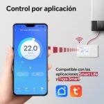 Termostato de Batería WiFi de 2 Cables para Control de Calderas de Gas Termostato Tuya Programable Diariamente, Compatible con Google Voice Control y Alexa.W506 3A
