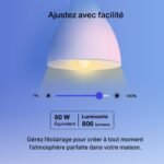 Tapo Bombilla LED Inteligente Multicolor Wi-Fi, Casquillo E27, Compatible con Alexa y Google Home, 806 Lúmenes, 8,3 W, No Necesita Hub, Control Remoto/Aplicación