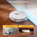 roborock Qrevo S5V Robot Aspirador 12.000Pa Succión, Doble Cepillo Antienredos, Evitación Inteligente de Obstáculos, Fregona Giratoria de Doble Elevación, Autovaciado y Llenado, Blanco