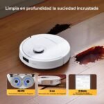 roborock Qrevo S5V Robot Aspirador 12.000Pa Succión, Doble Cepillo Antienredos, Evitación Inteligente de Obstáculos, Fregona Giratoria de Doble Elevación, Autovaciado y Llenado, Blanco