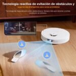 roborock Qrevo S5V Robot Aspirador 12.000Pa Succión, Doble Cepillo Antienredos, Evitación Inteligente de Obstáculos, Fregona Giratoria de Doble Elevación, Autovaciado y Llenado, Blanco