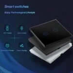 BSEED WIFI Interruptor de luz táctil inteligente, Interruptor táctil de pared con panel de vidrio (se requiere cable neutro) 1 unidad, 1 vía, blanco