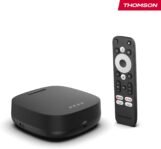 THOMSON Google TV Streaming Box Plus 270, 4K UHD, Altavoz Incorporado para Control por Voz, Netflix, Disney+, Streaming vía WiFi, Google Cast, Memoria 32GB