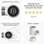 Termostato Inteligente para Radiador tado° X con App y Altavoz Inteligente (Alexa, Siri, Asistente de Google), Ahorra Energía y Costo, Fácil Instalación