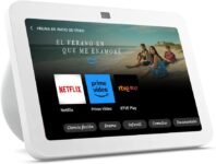 Echo Show 8 (3.a generación, modelo 2023) | Pantalla táctil HD inteligente con audio espacial, controlador de hogar inteligente y Alexa | Blanco