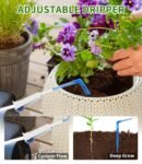 Sistema de Riego Automático para 15 Plantas con Temporizador, Tipo C, Goteros Ajustables, Riego por Goteo, Controlador de Riego para Interior, Balcón, Jardín e Invernadero