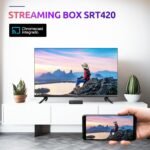 STRONG SRT420 4K Android TV Box con Puerto Ethernet, DVB-T2, 2GB RAM + 16GB Almacenamiento, Chromecast Integrado, WiFi, Google Voice Assistant, HDR10+, Dolby Audio y Dolby Vision