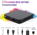 STRONG SRT420 4K Android TV Box con Puerto Ethernet, DVB-T2, 2GB RAM + 16GB Almacenamiento, Chromecast Integrado, WiFi, Google Voice Assistant, HDR10+, Dolby Audio y Dolby Vision