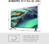 XIAOMI F Pro 32 TV, 32 Pulgadas, QLED, Smart TV, Fire TV, Alexa Voice Control, Dolby Audio, DTS Virtual:X, DTS-HD, Compatible con Apple AirPlay, 2025