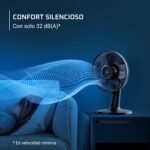 Rowenta Turbo Silence Extreme+, Ventilador de Sobremesa, Refrigeración Excepcional, Silencioso, Menor Consumo, VU2750F0