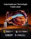 XGIMI Proyector Láser Portátil MoGo 4, 550 Lúmenes ISO, Batería Incorporada 2,5 h, Soporte 360°, 4 Filtros, Google TV con Netflix, 2 Altavoces Harman Kardon 6W, Versión 2025