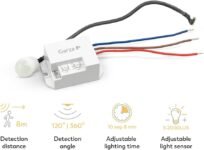 Garza – Detector de movimiento por infrarrojos incorporado, con ángulo de detección de 360°