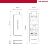 THOMSON Google TV Streaming Stick 140, 4K UHD, Google Assistant, Googlecast, Wi-Fi, Bluetooth 5.0, HDMI, Dolby Atmos, DTS Digital Surround, HDR10, 2GB RAM, 8GB Memoria