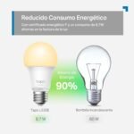 Tapo TP-Link L510E Bombilla LED Inteligente, Bombilla WiFi No Necesita Hub, Blanco Cálido 2700K, Regulable, E27, 8,7W/806lm, Compatible con Alexa, Echo y Google Home