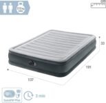 Intex 67768 Colchón inflable Dura-Beam Deluxe Comfort-Plush, 137 x 191 x 33 cm