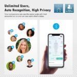 Báscula Digital de Grasa Corporal para Baño, Báscula Inteligente de Grasa Corporal Bluetooth, Monitores de Composición Corporal, 150 kg/330 LB 26 x 26 cm, Pantalla LED (Negro)