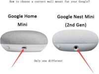 Baaletc Outlet Soporte de pared para Google Home Mini/Nest Mini (2.ª generación), asistente de altavoz, altavoz inteligente, gestión de cables integrada