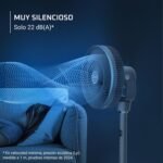 Rowenta Turbo Swift Silence, Ventilador de pie, Frío intenso en silencio extremo, Oscilación multidireccional, QV5041F0, 30m3/min + 18 velocidades