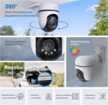 Tapo C51A Cámara de Vigilancia Wi-Fi para Exteriores 360°, Visión Nocturna a Todo Color 2k (3MP), Detección de Personas AI Seguimiento Inteligente de Movimiento IP65
