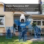Tapo C51A Cámara de Vigilancia Wi-Fi para Exteriores 360°, Visión Nocturna a Todo Color 2k (3MP), Detección de Personas AI Seguimiento Inteligente de Movimiento IP65