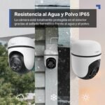 Tapo C51A Cámara de Vigilancia Wi-Fi para Exteriores 360°, Visión Nocturna a Todo Color 2k (3MP), Detección de Personas AI Seguimiento Inteligente de Movimiento IP65