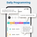 Termostato inteligente WiFi programable para calderas de gas, apto para la aplicación Tuya Smart-Life para comandos de voz Alexa, control remoto de temperatura
