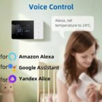 Termostato inteligente WiFi programable para calderas de gas, apto para la aplicación Tuya Smart-Life para comandos de voz Alexa, control remoto de temperatura