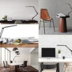 Lámpara de escritorio SKYLEO – Escritorio LED flexible potente con clip y base – Lámpara de escritorio LED con protección para los ojos – 3 modos de luz x 10 niveles de brillo – Negro