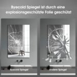 byecold Espejo de Baño LED Antivaho, 60 x 80 cm, Espejo de Pared con Interruptor Táctil, Estación Meteorológica WiFi y Fecha, Espejo Inteligente, Vertical