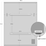 byecold Espejo de Baño LED Antivaho, 60 x 80 cm, Espejo de Pared con Interruptor Táctil, Estación Meteorológica WiFi y Fecha, Espejo Inteligente, Vertical