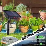 Riego Solar por Goteo, Kit de Riego por Goteo con Manguera de 10 M, Sistema de Riego Automático con 10 Puntas de Goteo, Maceta con Autoriego para Jardín, Interior, Terraza