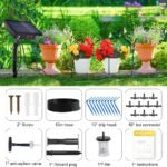 Riego Solar por Goteo, Kit de Riego por Goteo con Manguera de 10 M, Sistema de Riego Automático con 10 Puntas de Goteo, Maceta con Autoriego para Jardín, Interior, Terraza