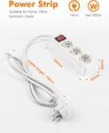 GRIFEMA Regleta con 3 Tomas e Interruptor, 3500 W, 16 A, 1,4 m, Blanco, Protección Infantil, Orientación a 45 Grados, Evita el Consumo Fantasma