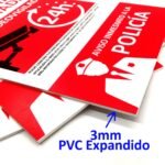 Nueva señal de alarma conectada de PVC expandido de 3 mm, resistente a la intemperie y al fuego (señal A4)